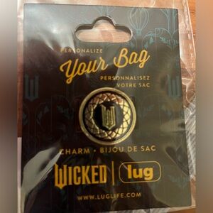 Lug Gold Bag Charm Featuring “Wicked,” New on Card in Bag